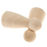 Maxbell 10pcs Female Bride Plain Blank Wooden Peg Dolls Figures Wedding Cake Toppers - Aladdin Shoppers