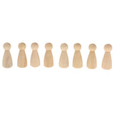Maxbell 10pcs Female Bride Plain Blank Wooden Peg Dolls Figures Wedding Cake Toppers - Aladdin Shoppers