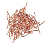 Maxbell 100 Pcs Engraved Pattern Tube Swirl Noodle Brass Beads DIY Jewelry 24mm