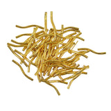 Maxbell 100 Pcs Engraved Pattern Tube Swirl Noodle Brass Beads DIY Jewelry 24mm