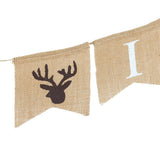 Maxbell The Hunt Is Over with Deer Bunting Banner Party Garland Decoration Brown - Aladdin Shoppers