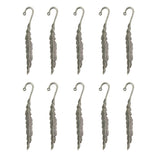 Maxbell 30pcs Tibetan Silver Beading Feather Bookmarks With Loop For DIY Making