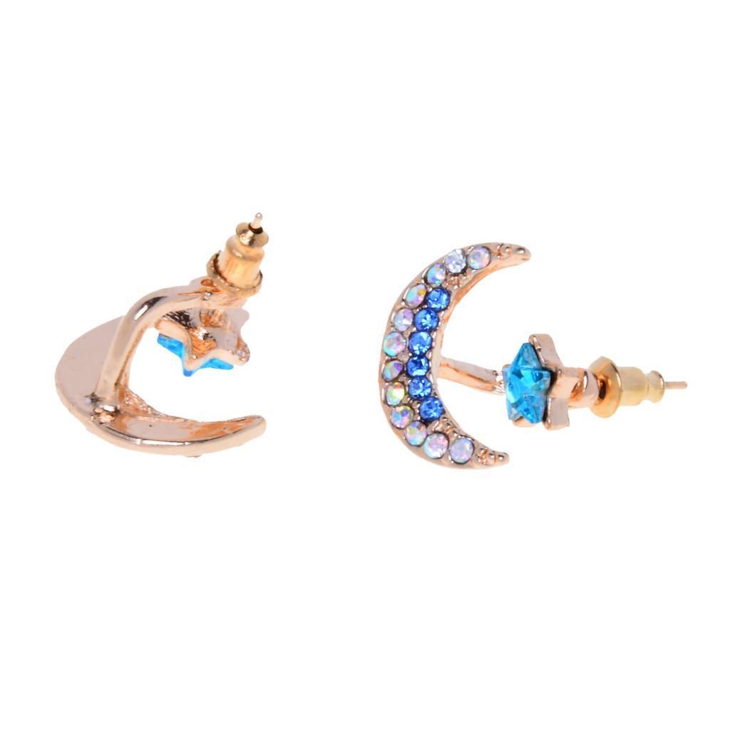 Maxbell Maxbell Moon and stars After Hanging Stud Earrings for Lady Women Girls