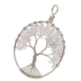 Maxbell Wire Wrapped Tree of Life Natural Gemstone Chip Pendant Jewelry For Necklace - Aladdin Shoppers