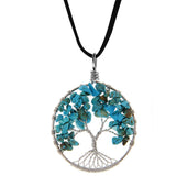 Maxbell Handmade Tree of Life Pendant Gemstone Chips Copper Wire Wrapped Jewelry - Aladdin Shoppers