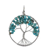 Maxbell Maxbell Handmade Tree of Life Pendant Gemstone Chips Copper Wire Wrapped Jewelry