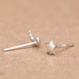 Maxbell 2pcs Sterling Women Silver Creative Asymmetry Moon Star Ear Stud Earrings - Aladdin Shoppers