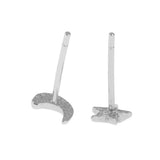 Maxbell 2pcs Sterling Women Silver Creative Asymmetry Moon Star Ear Stud Earrings - Aladdin Shoppers