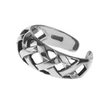 Maxbell Vintage 925 Sterling Silver Weave Hollow Open Finger Band Ring Jewelry - Aladdin Shoppers