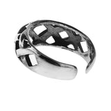 Maxbell Vintage 925 Sterling Silver Weave Hollow Open Finger Band Ring Jewelry - Aladdin Shoppers