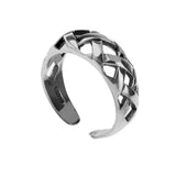 Maxbell Vintage 925 Sterling Silver Weave Hollow Open Finger Band Ring Jewelry - Aladdin Shoppers