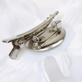 Maxbell Bridal Wedding Fabric Flower Pin Brooch Pearl Diamante Hairpin Jewelry White - Aladdin Shoppers