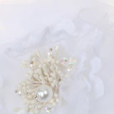 Maxbell Bridal Wedding Fabric Flower Pin Brooch Pearl Diamante Hairpin Jewelry White - Aladdin Shoppers