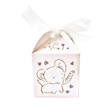 Maxbell Hollow Out Mini Animals Elephant Candy Boxes Gift Bags Wedding Favors White - Aladdin Shoppers