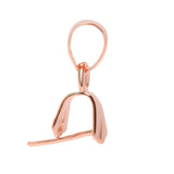 Maxbell 925 Sterling Silver Pendant Pinch Bail Connector Clasp Jewelry DIY Rose Gold - Aladdin Shoppers