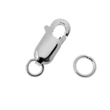 Maxbell 925 Sterling Silver Lobster Clasp Clip Double Circle Jewelry Finding 8mm - Aladdin Shoppers