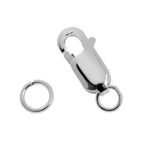 Maxbell 925 Sterling Silver Lobster Clasp Clip Double Circle Jewelry Finding 8mm - Aladdin Shoppers