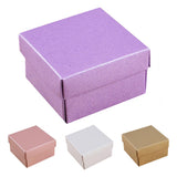 Maxbell 25Pcs Paper Ring Earring Jewelry Display Square Gift Boxes Case Pink - Aladdin Shoppers