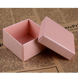 Maxbell 25Pcs Paper Ring Earring Jewelry Display Square Gift Boxes Case Pink - Aladdin Shoppers