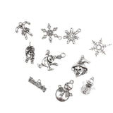 Maxbell 10x Multi Style Snowflake Snowman Christmas Charms Pendants for DIY Jewelry - Aladdin Shoppers