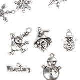 Maxbell 10x Multi Style Snowflake Snowman Christmas Charms Pendants for DIY Jewelry - Aladdin Shoppers