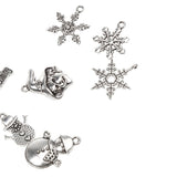 Maxbell 10x Multi Style Snowflake Snowman Christmas Charms Pendants for DIY Jewelry - Aladdin Shoppers