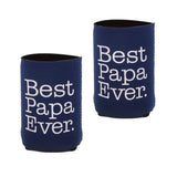 Maxbell 2pcs Best Papa Ever Beer Can Holder Cooler Fathers Day Gift Christmas Party - Aladdin Shoppers