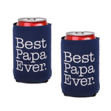 Maxbell 2pcs Best Papa Ever Beer Can Holder Cooler Fathers Day Gift Christmas Party - Aladdin Shoppers