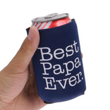 Maxbell 2pcs Best Papa Ever Beer Can Holder Cooler Fathers Day Gift Christmas Party - Aladdin Shoppers