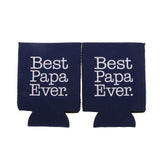 Maxbell 2pcs Best Papa Ever Beer Can Holder Cooler Fathers Day Gift Christmas Party - Aladdin Shoppers