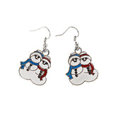 Maxbell Fashion Couple Snowmen Earrings Christmas Ear Hooks Jewelry Charm Xmas Gift - Aladdin Shoppers