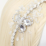 Wedding Bridal Crystal Rhinestone Flower Headband Hair Band Headpiece