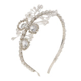 Wedding Bridal Crystal Rhinestone Flower Headband Hair Band Headpiece