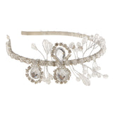 Wedding Bridal Crystal Rhinestone Flower Headband Hair Band Headpiece