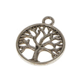 Maxbell 50Pcs Antique Silver Tree of Life Circle Charms Pendants Jewelry Findings - Aladdin Shoppers