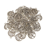 Maxbell 50Pcs Antique Silver Tree of Life Circle Charms Pendants Jewelry Findings - Aladdin Shoppers