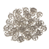 Maxbell 50Pcs Antique Silver Tree of Life Circle Charms Pendants Jewelry Findings - Aladdin Shoppers