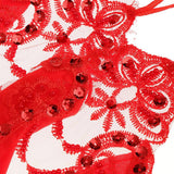 Maxbell Womens Shiny Stretch Satin Dress Fingerless Gloves Bridal Wedding Gloves-Red - Aladdin Shoppers