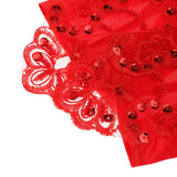 Maxbell Womens Shiny Stretch Satin Dress Fingerless Gloves Bridal Wedding Gloves-Red - Aladdin Shoppers