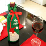 Maxbell Christmas Green Santa Wine Bottle Bag Cover Xmas Dinner Party Table Decor - Aladdin Shoppers