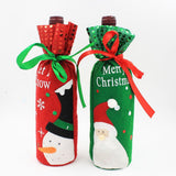 Maxbell Christmas Green Santa Wine Bottle Bag Cover Xmas Dinner Party Table Decor - Aladdin Shoppers