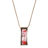 Maxbell Tribal Bright Color Rectangle Enamel Necklace Earrings Jewelry Set Pink - Aladdin Shoppers