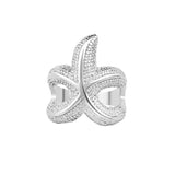 Maxbell Fashion Women Men silver Plated Starfish Shape Finger Ring US size 9 - Aladdin Shoppers