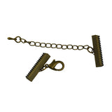 Maxbell 12x Crimp Clips End Lobster Clasp Extender Chain DIY Jewelry Findings Bronze - Aladdin Shoppers