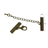 Maxbell 12x Crimp Clips End Lobster Clasp Extender Chain DIY Jewelry Findings Bronze - Aladdin Shoppers