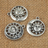 Maxbell 10pcs Crescent Moon Sun Charm Pendant fok Necklace Jewelry Making Findings - Aladdin Shoppers