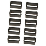 Maxbell 10Pcs Rubber Replacement Keeper Loops Watch Band Strap End Holder Black 18mm - Aladdin Shoppers