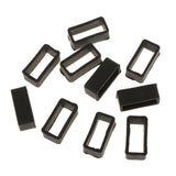 Maxbell 10Pcs Rubber Replacement Keeper Loops Watch Band Strap End Holder Black 18mm - Aladdin Shoppers
