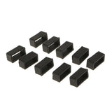 Maxbell 10Pcs Rubber Replacement Keeper Loops Watch Band Strap End Holder Black 18mm - Aladdin Shoppers
