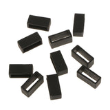 Maxbell 10Pcs Rubber Replacement Keeper Loops Watch Band Strap End Holder Black 20mm - Aladdin Shoppers